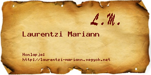 Laurentzi Mariann névjegykártya