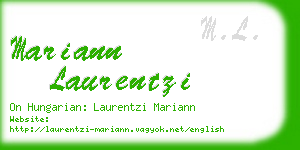 mariann laurentzi business card